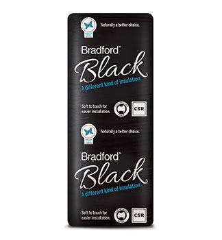 Glasswool Bradford black ceiling batts